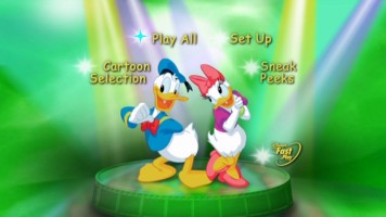 Green is one of a number of colors that the bright, bouncy Main Menu assumes.