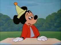 Mickey throws Pluto a party.