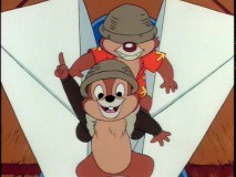 Before they were fighting crime, Chip and Dale were free to
explore the wonders of paper aviation and rodent aerodynamics.