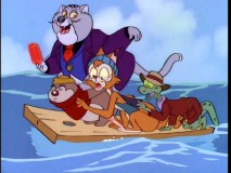 Fat Cat and his posse get away with Claudaine's ruby.