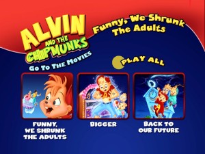 Old videocassette cover art is recycled for the DVD's plain, main, and only menu.
