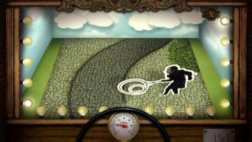 Watch out for the Child Catcher as you guide Chitty through a board game-looking interface in Chitty Chitty's Bang Bang Driving Game.