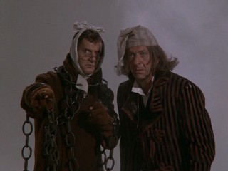 Felix (Tony Randall) is Marley and all three ghosts to Oscar's Scrooge (Jack Klugman) in this ulcer-induced A Christmas Carol nightmare of "The Odd Couple."
