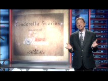 Former NFL quarterback Joe Namath hosts "Cinderella Stories presented by ESPN Classic" which has as much to do with Disney's Cinderella as you might suspect. (Nothing.)