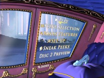 There's the glass slipper and that's about as exciting as Disc 1's Main Menu gets.