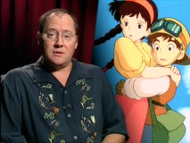 John Lasseter introduces "Castle in the Sky" in a brief feature which needlessly plays by default.