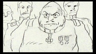Par for the course, Disc 2's only bonus feature is the entire film as planned out in Hayao Miyazaki's rough storyboards. As he often does, the movie's bulky General scowls here.