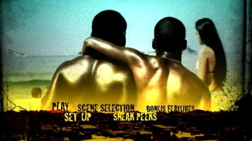 Golden backs on the beach from City of Men's DVD main menu recall the top part of the City of God's poster/Region 1 DVD cover.