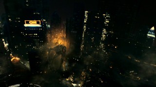 We get a distant look at the entity which qualifies "Cloverfield" as a monster movie and, thus far, the monster movie of the 21st century.