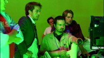 As the director of "Cloverfield", Matt Reeves did more than give a camera to young adults and tell them to run wild. Here, he advises actors against a sea of greenscreen.