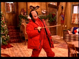 Dressed for the holiday in bright red, Stephen Colbert introduces what he hopes will be a new standard in "Another Christmas Song."