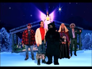 What's so funny 'bout Peace, Love, and Understanding? Stephen Colbert and his Colbert Christmas musical guests would like to know.