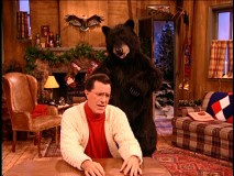 The much-feared grizzly bear pays Stephen a visit in one of the disc's three alternate endings.