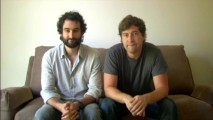 Jay and Mark Duplass, the brothers who wrote and directed the film, hold a pose in their first deleted scene introduction.