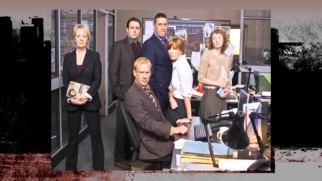 The cast of "Above Suspicion" poses for a CBS-friendly publicity shot in the Red Dahlia photo gallery.