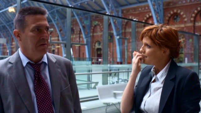DCS Langton (Ciaran Hinds) and DI Travis (Kelly Reilly) respond to an unexpected development with a scowl and a nail bite, respectively.