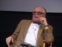 Billy Wilder answers the questions of the audience and a moderator at a 1986 American Film Institute appearance.