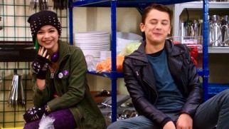 Nikki Hahn and Max Gecowets share a laugh over some loud, dry croutons in the blooper reel "Adventures in Outtakes."