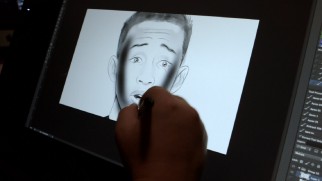 You didn't think this animatic likeness of Jaden Smith drew itself, did you?