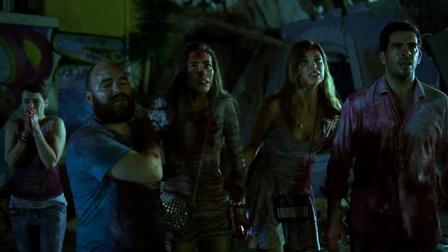 The color and lights fade as the multicultural cast of "Aftershock" find themselves in a dark disaster movie.