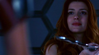 Asgardian escapee Lorelei (Elena Satine) is ready to rumble with her nemesis in a Nevadan bar in "Yes Men."