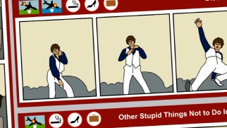 Ted's disco dance moves feature in the Blu-ray menu's animated safety card.