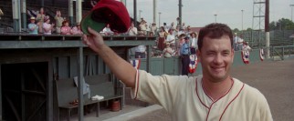 Tom Hanks gained 30 pounds to play Jimmy Dugan, a washed-up alcoholic major leaguer turned women's manager.
