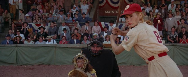 Sibling rivalry doesn't get any more intense than sister pitching to sister (Geena Davis) in the 9th inning of the deciding game of the World Series.