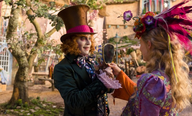 Alice's journeys through time bring her to a younger version of the Mad Hatter (Johnny Depp) who doesn't yet know her.