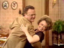 Vincent Gardenia and Rue McClanahan look to play in the Emmy-winning Season 3 episode "The Bunkers and the Swingers."