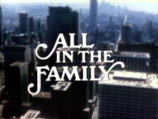 The "All in the Family" title logo appears over stock New York City footage.