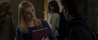 A blonde Emma Stone fills the love interest role as classmate Gwen Stacy.