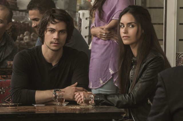 Mitch Rapp (Dylan O'Brien) and Annika (Shiva Negar) do spy things in "American Assassin."