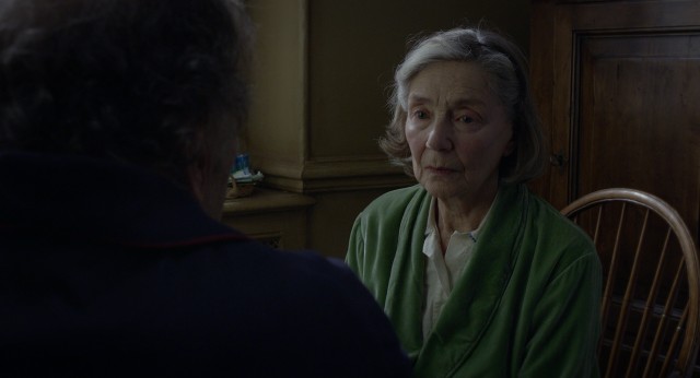 Anne Laurent (Emmanuelle Riva) stares blankly off into space as the first indication that something is wrong with her.