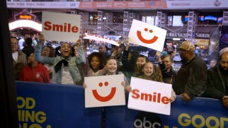 Young "Annie" cast members try to cheer up New Yorkers in the music video for "You're Never Fully Dressed Without a Smile."