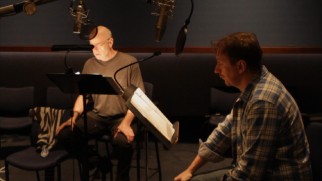 "None of Them Are You" shows Tom Noonan, David Thewlis, and Jennifer Jason Leigh (not pictured) recording their lines together in contrast to animation conventions.