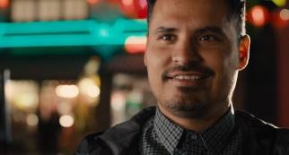 Michael Pea steals scenes as Scott's fellow ex-con friend Luis, the film's principal comic relief.