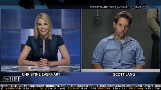 Scott Lang (Paul Rudd) does not particularly enjoy his interview by WHIH NewsFront's Christine Everhart (Leslie Bibb).