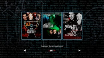 Four dozen believable mock-up posters are seen in The Art of Selling gallery under the heading "Design Explorations."