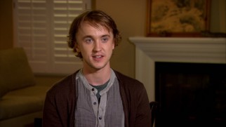 Natural brunette Tom Felton shares his thoughts in "A Cinematic Specter."