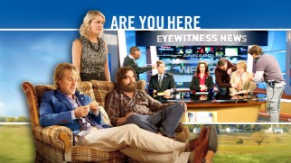 Owen, Amy, and Zach look on as Steve Dallas gets last-minute touch-ups and hook-ups for his Annapolis news program.