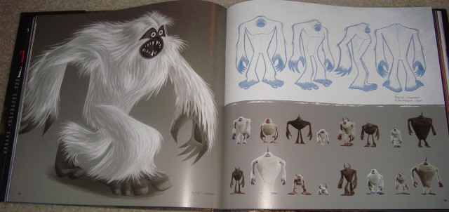 Concept art for Bigfoot and other yetis fills pages 68 and 69.