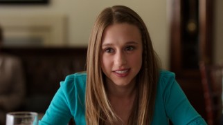 Audrey (Taissa Farmiga) doesn't mince words during a meeting with the respected linguist she wishes to become her advisor.