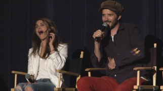 Bret McKenzie's entertaining superhero movie audition story has Keri Russell howling with laughter in the Cast Q & A.