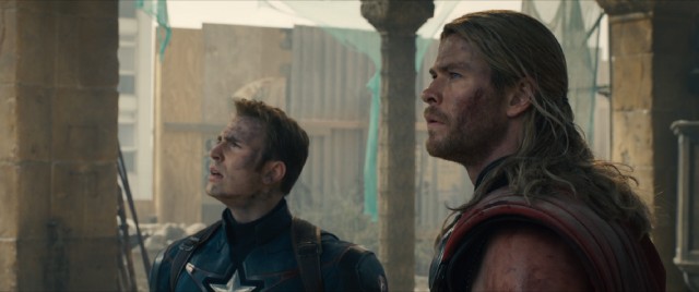 Captain America (Chris Evans), Thor (Chris Hemsworth), and the rest of the Avengers return in "Avengers: Age of Ultron."