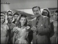 Kathryn Beaumont and Walt Disney in his first television special, "One Hour in Wonderland."
