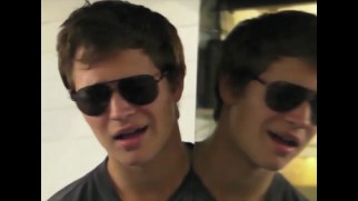 Ansel Elgort dances with himself in his second rehearsal.