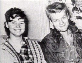 The real Caril Ann Fugate and Charles Starkweather are pictured in a 1993 episode of A&E's "American Justice" dedicated to their crime spree.