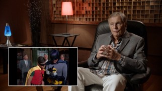 Adam West occasionally interrupts the first two episodes of Batman with his script notes and thoughts in the bonus feature "Inventing Batman: In the Words of Adam West."