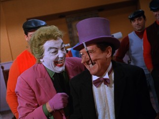 Batman's two most frequent nemeses, The Joker (Cesar Romero) and The Penguin (Burgess Meredith), team up for double trouble!